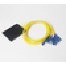 FTTH Caixa de ABS Splitter Óptico 1x8 PLC com cabo G657A, PLC SC UPC / APC divisor de fibra óptica